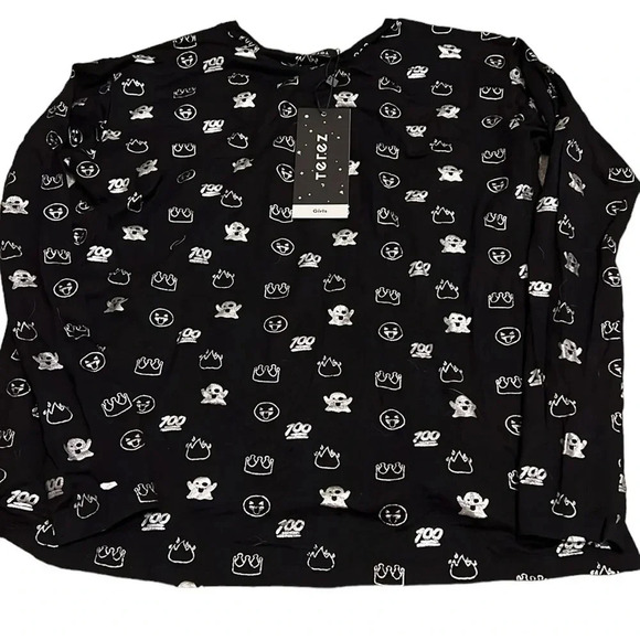 NWT Terez Kid emoji long sleeve t-shirt size XL - Picture 2 of 5